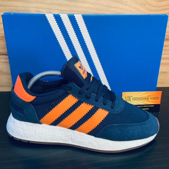 New Adidas Originals Boost I-5923 Navy Orange Gum - Picture 3 of 9